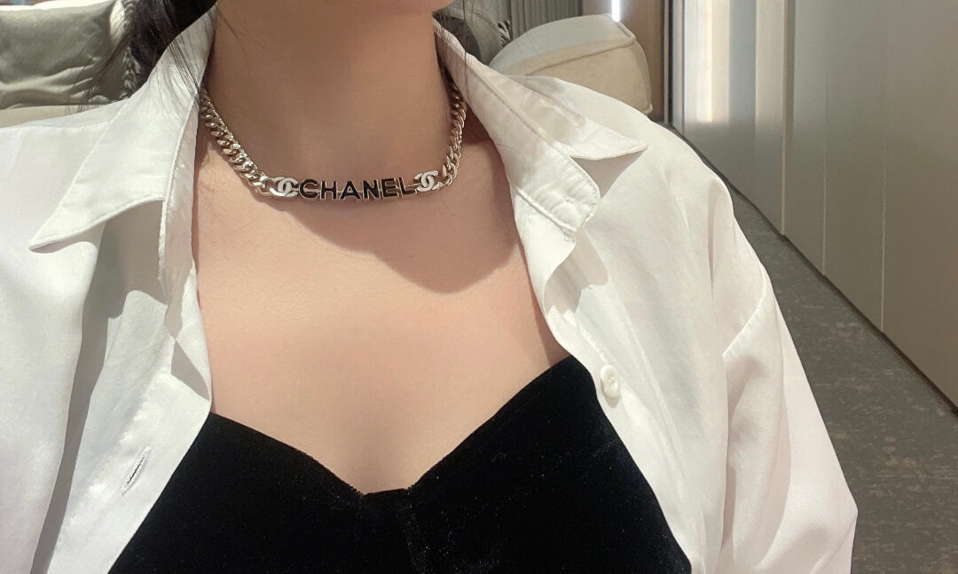 cha kf06081 necklace letter chain