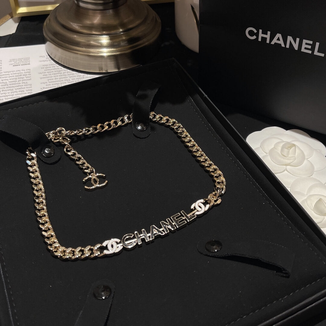 cha kf06081 necklace letter chain