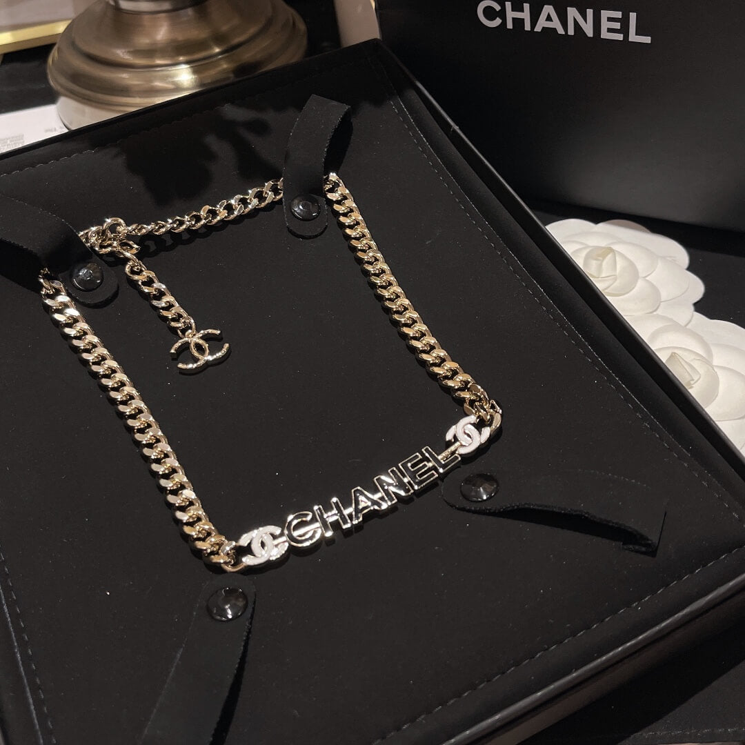cha kf06081 necklace letter chain