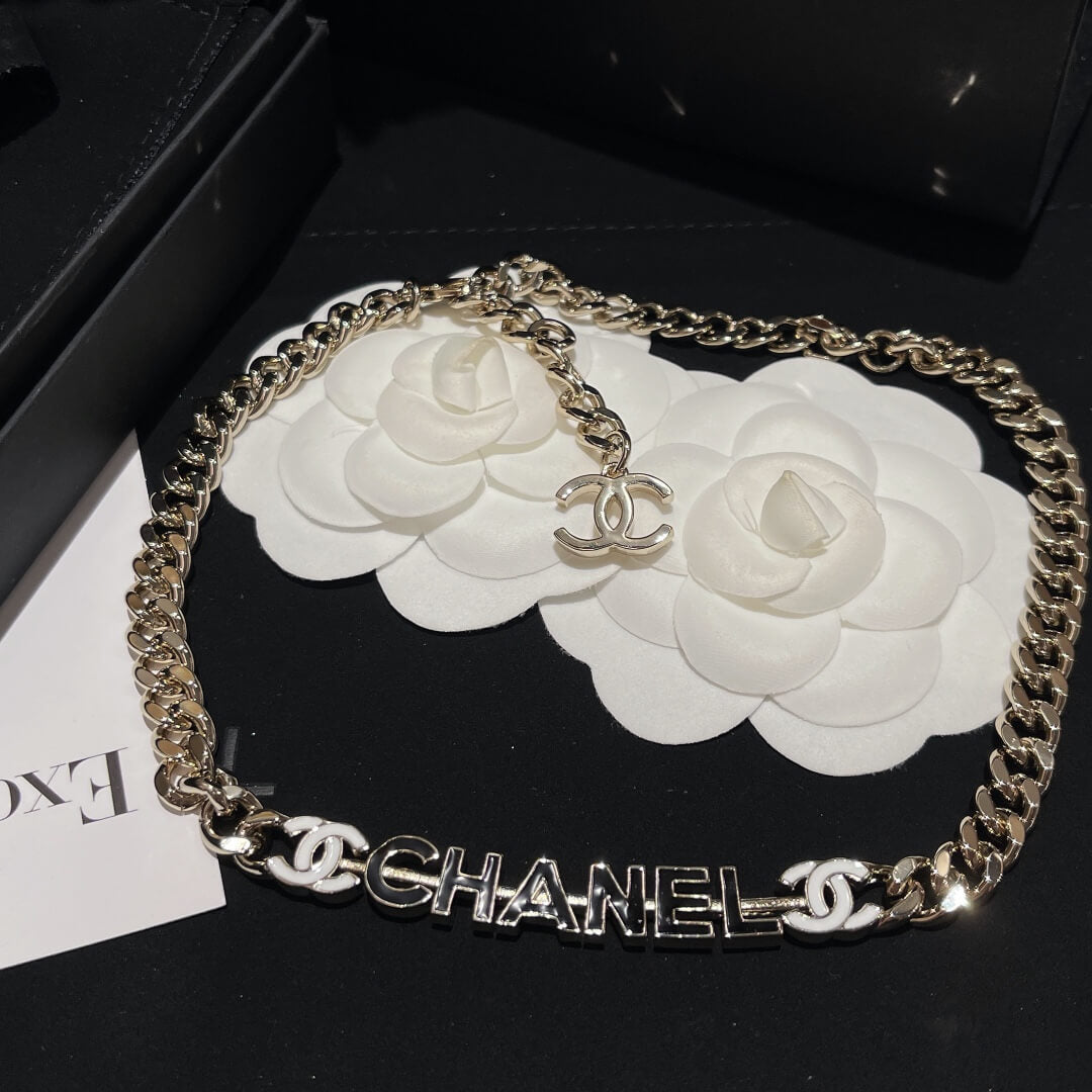 cha kf06081 necklace letter chain
