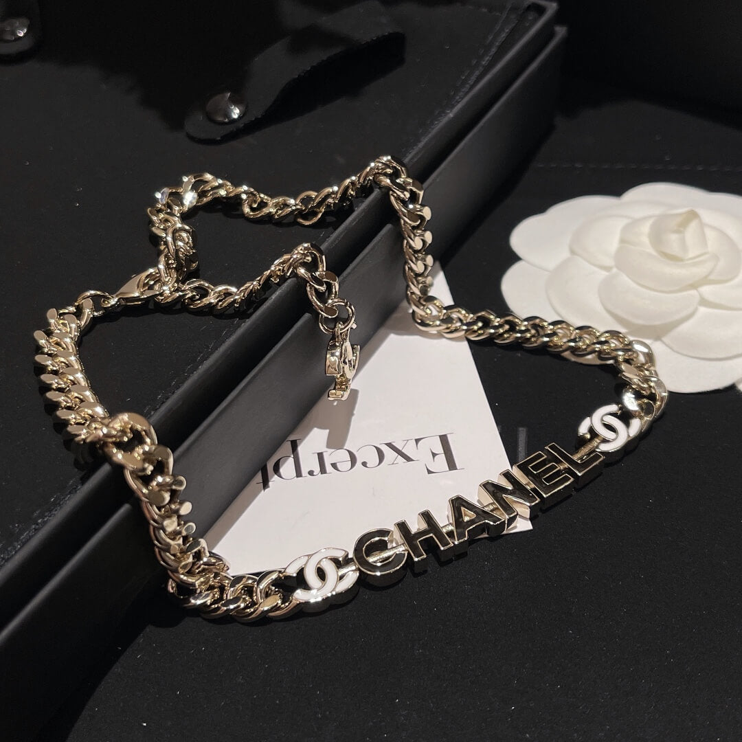cha kf06081 necklace letter chain