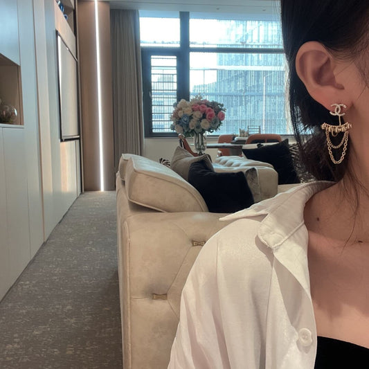 cha hce048 chain asymmetric earrings free shipping