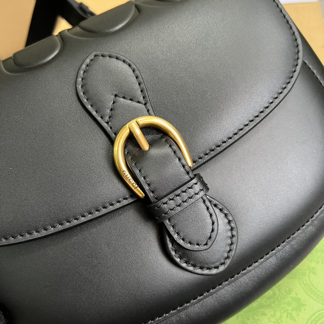 gc 675923 shoulder bag black leather