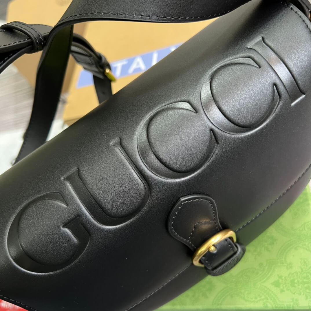 gc 675923 shoulder bag black leather