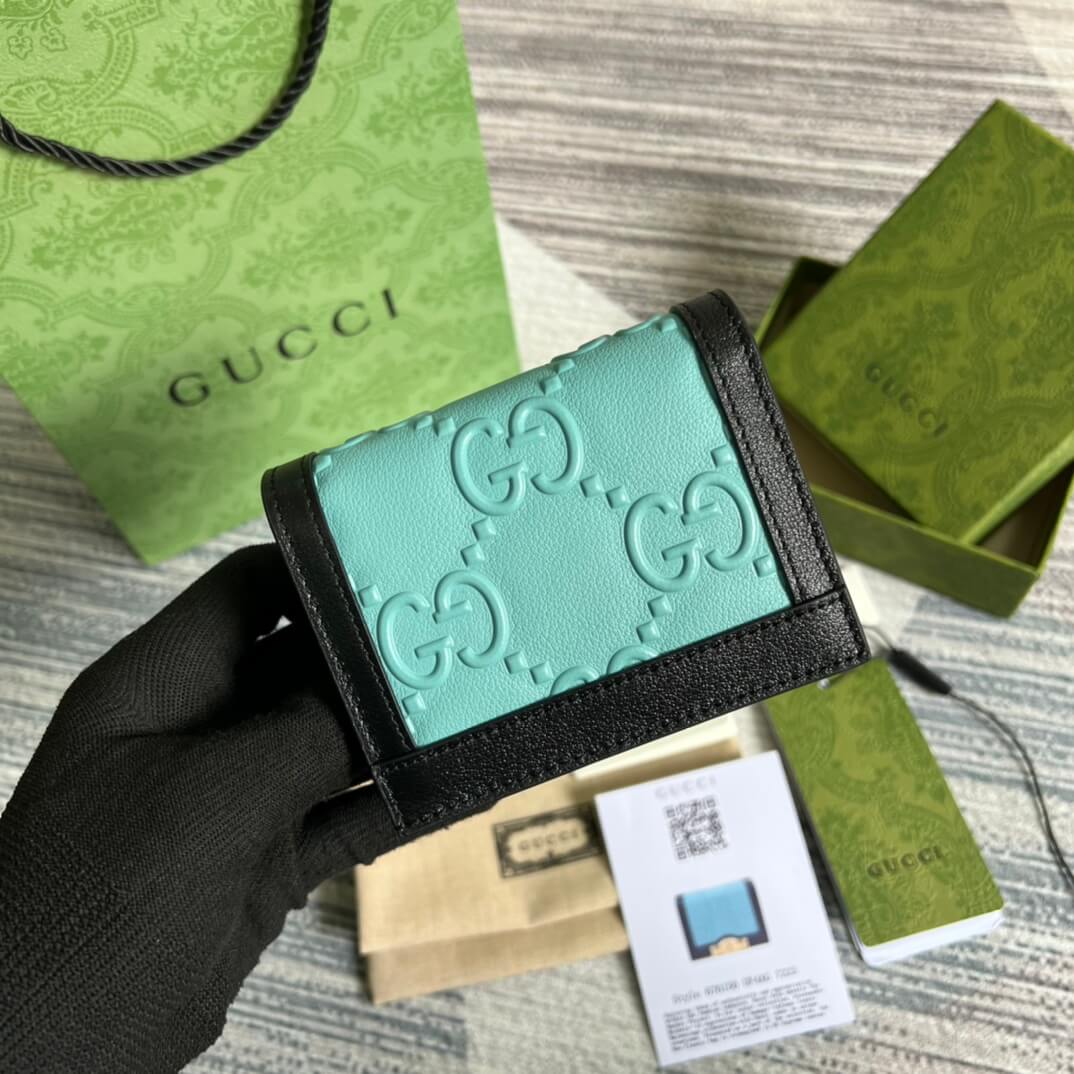 gc 676150 wallet black white leather