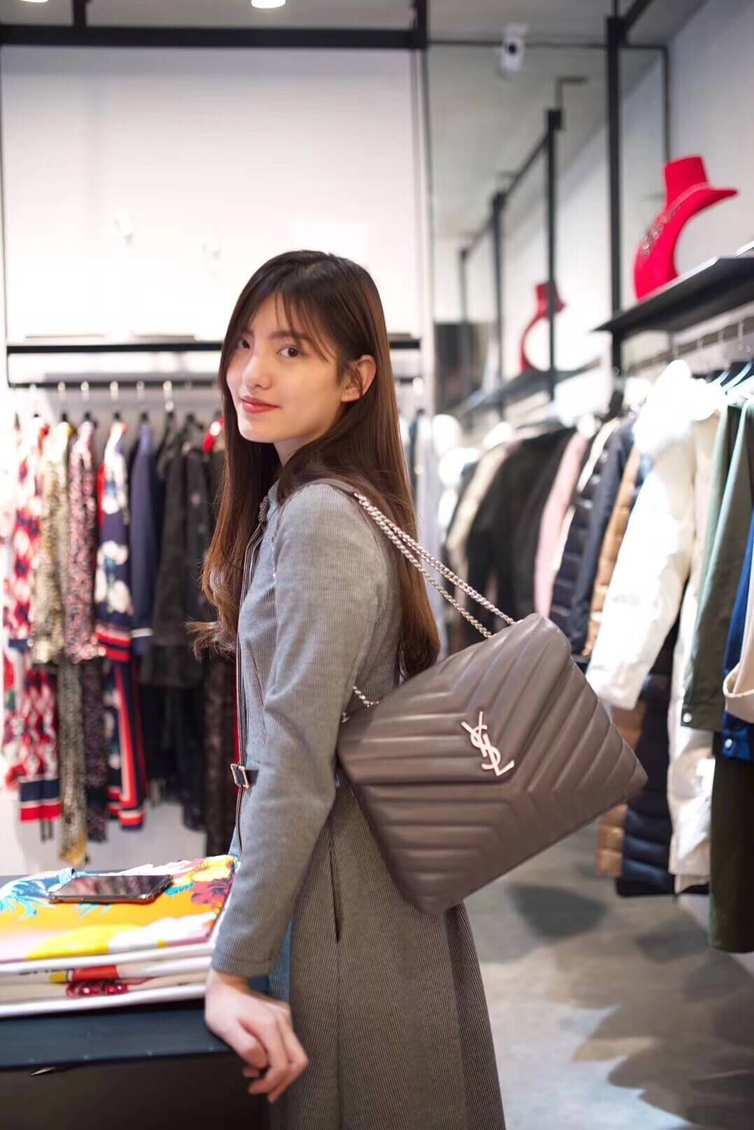 ysl 459749 shoulder bag grey