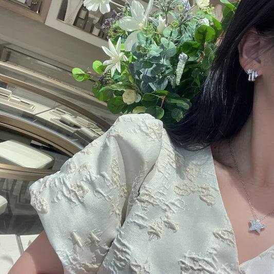 cha cd110 necklace pentagram full diamond necklace