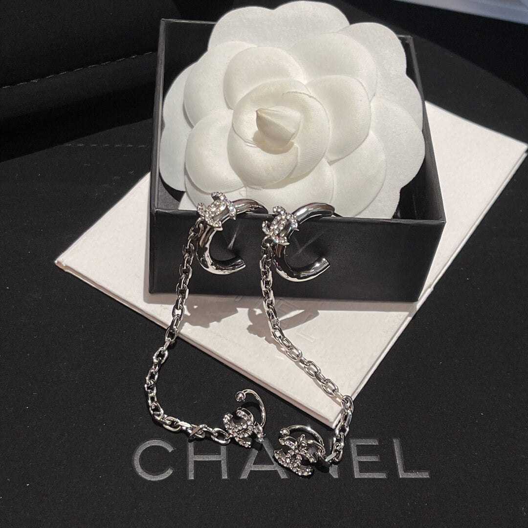 cha hce136 drop chain earrings free shipping