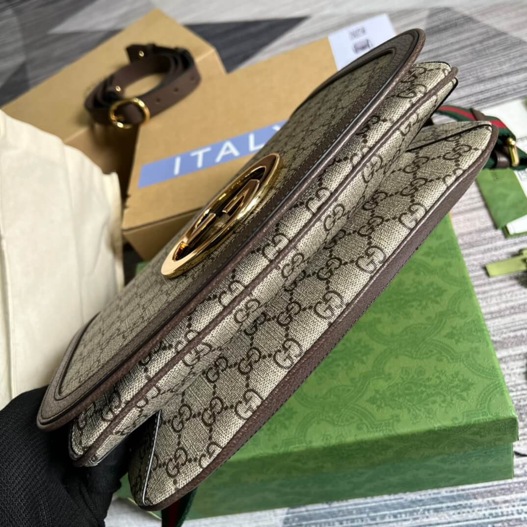 gc699210 shoulder bag brown metallic yellow