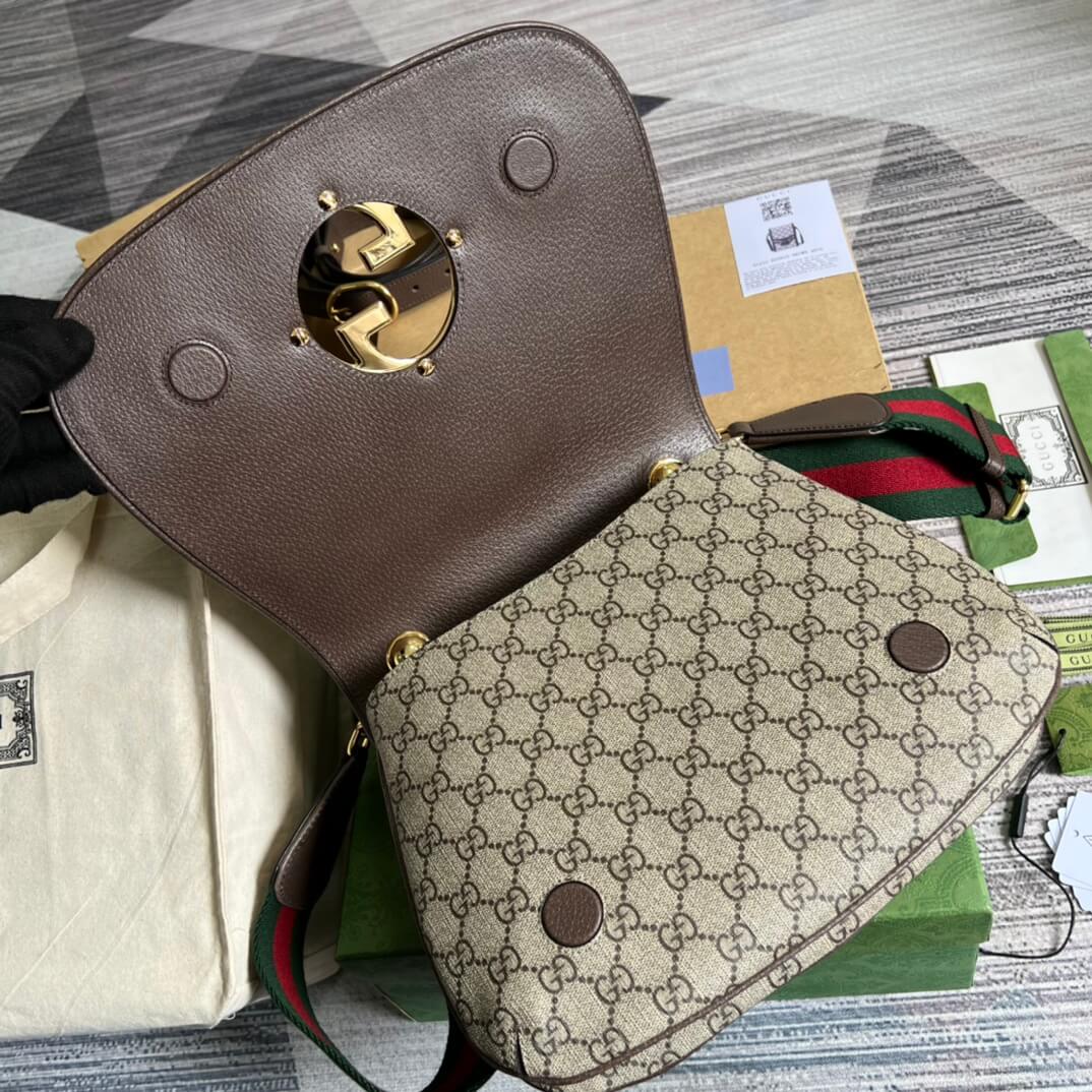 gc699210 shoulder bag brown metallic yellow