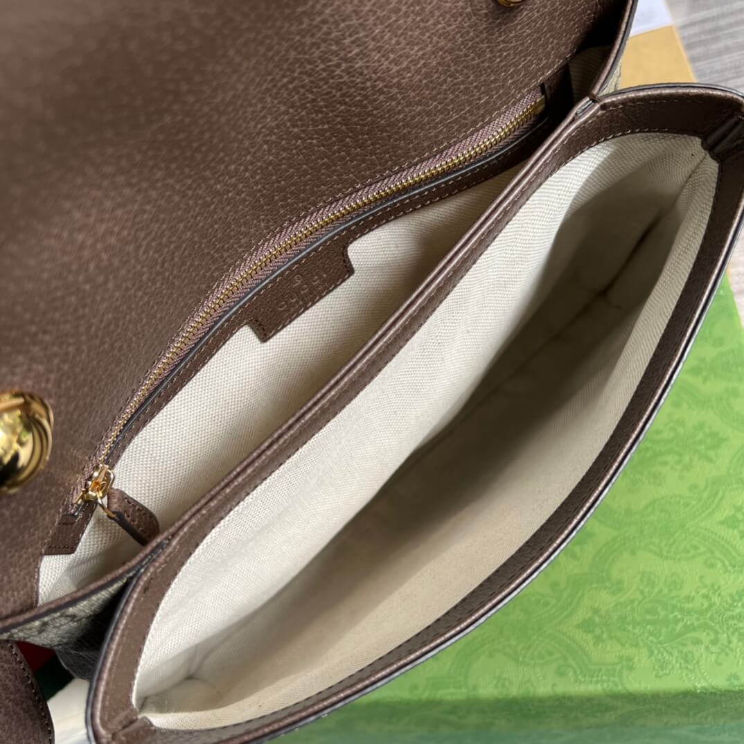 gc699210 shoulder bag brown metallic yellow