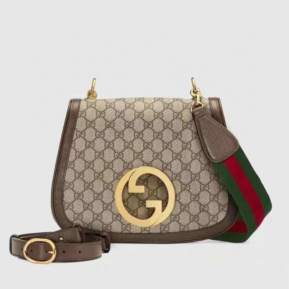 gc699210 shoulder bag brown metallic yellow