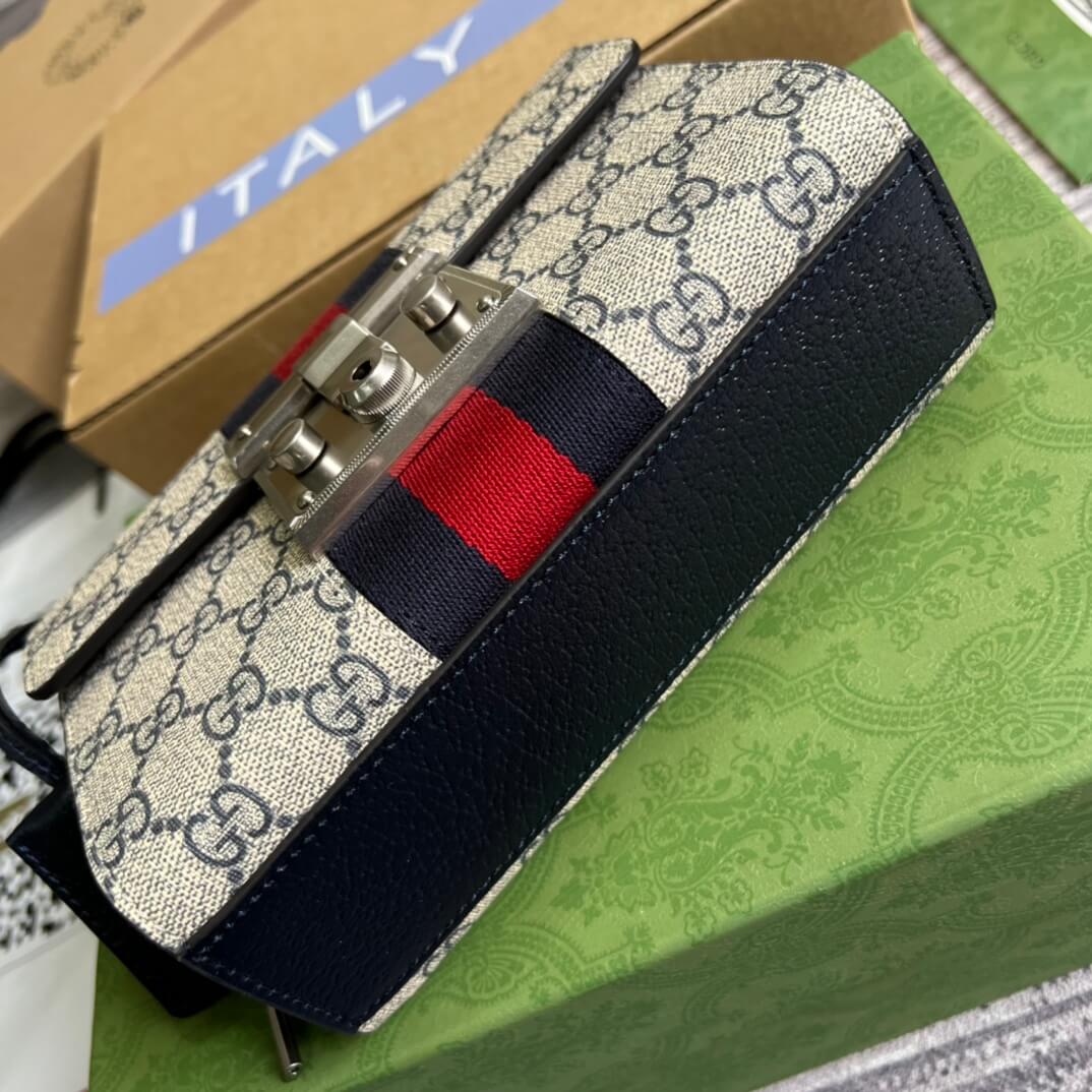 g c409487 shoulder bag blue leather
