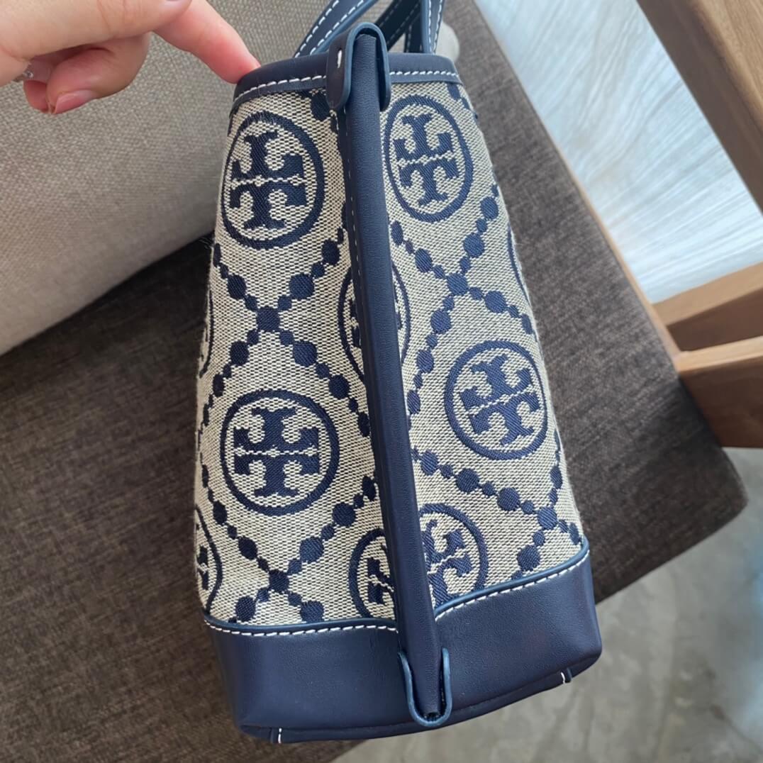 to83313 monogram tote handbag dark blue