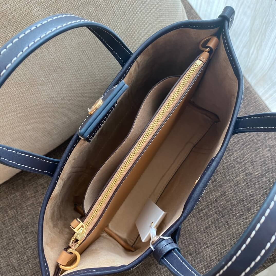 to83313 monogram tote handbag dark blue
