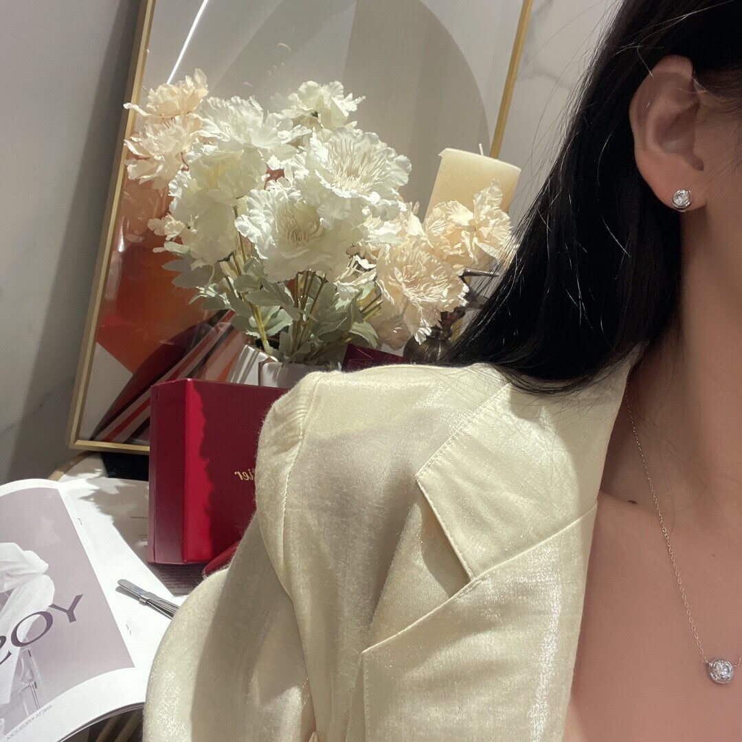 hoe008 cd rhinestone stud earrings platinum golden color free shipping µĸ±±¾