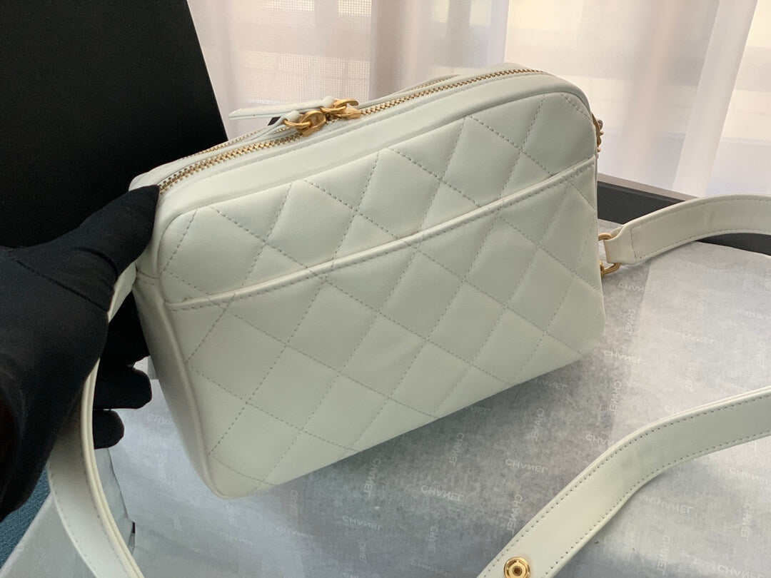 as2923 camera explosive bag snapshot shoulder bag cross body bags leather black white 20cm