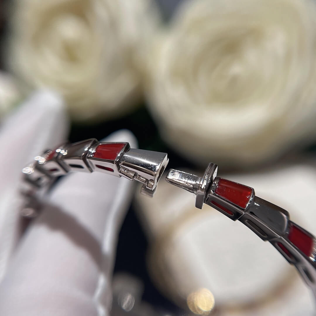 bracelet silver and gold with red free shipping bh046