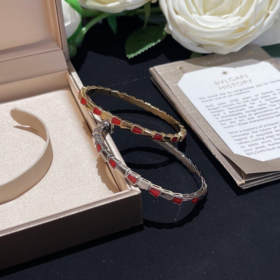 bracelet silver and gold with red free shipping bh046