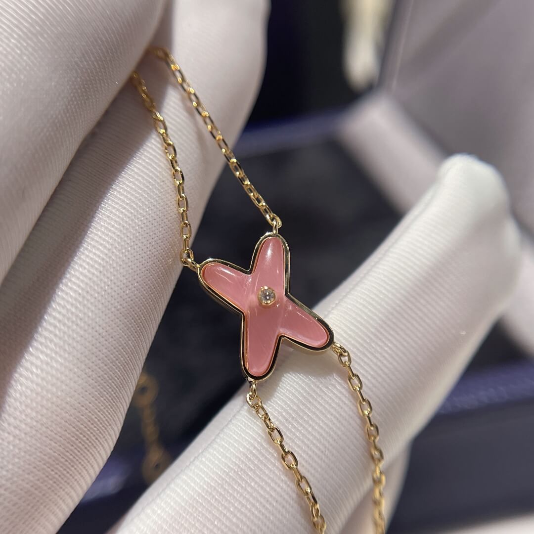 bracelet pink butterfly gold chain free shipping ub002