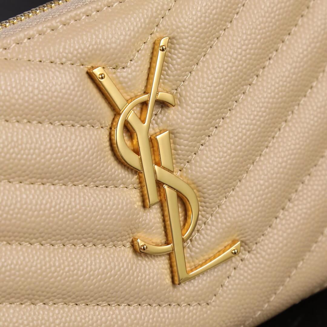 ys l wallet apricot caviar leather golden hardware free shipping 358094