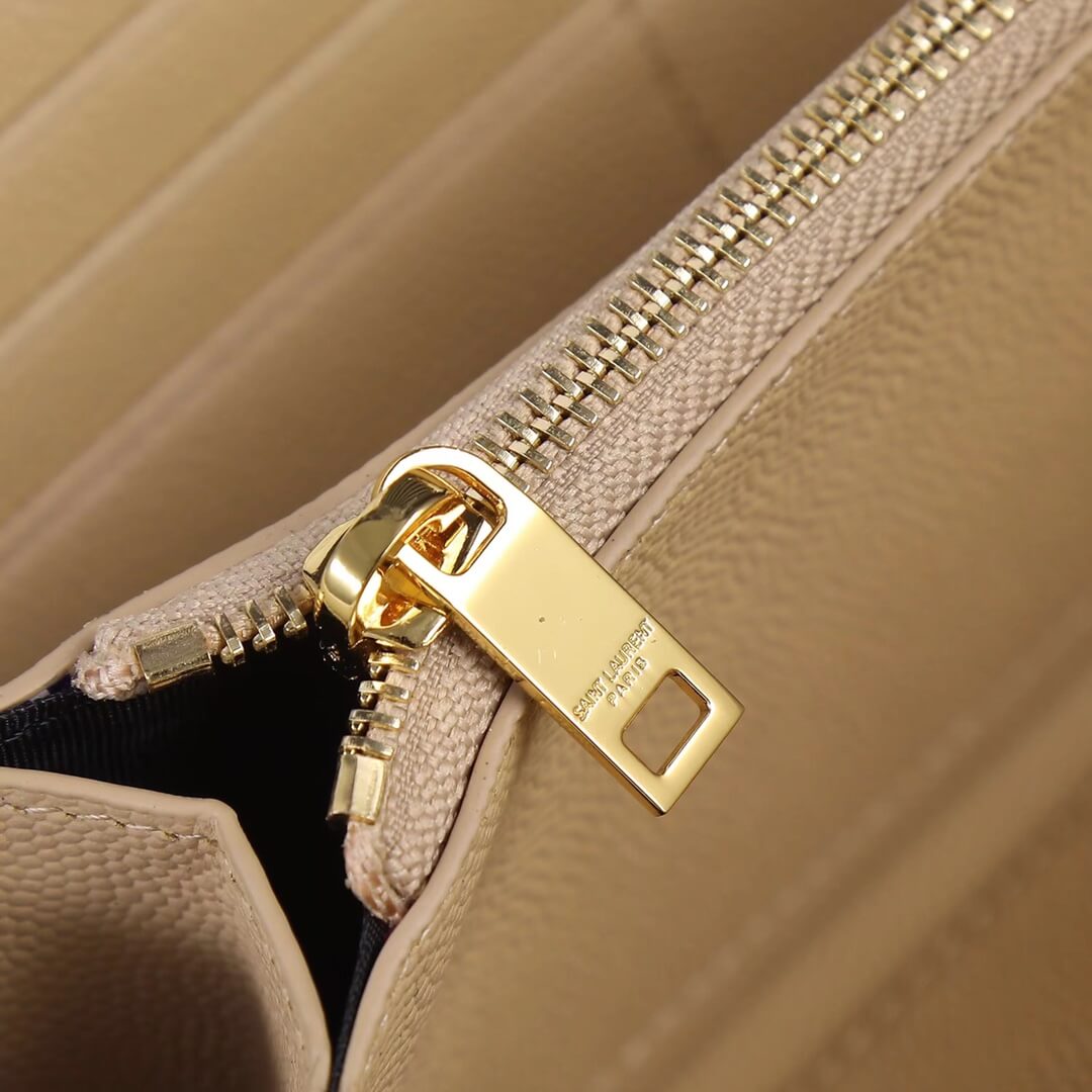 ys l wallet apricot caviar leather golden hardware free shipping 358094