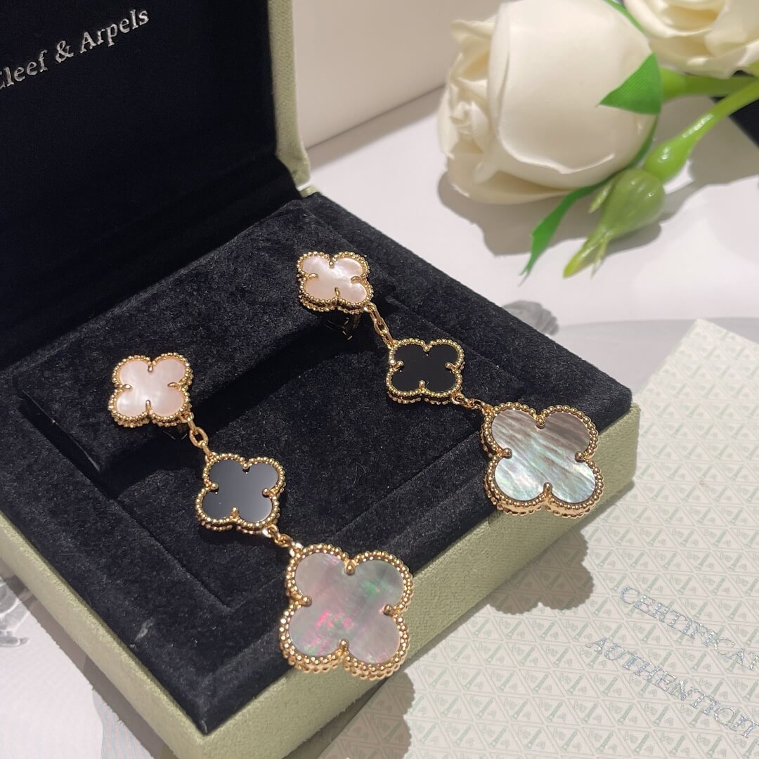 fe026 four leaf clover butterfly gemstone earrings free shipping µĸ±±¾