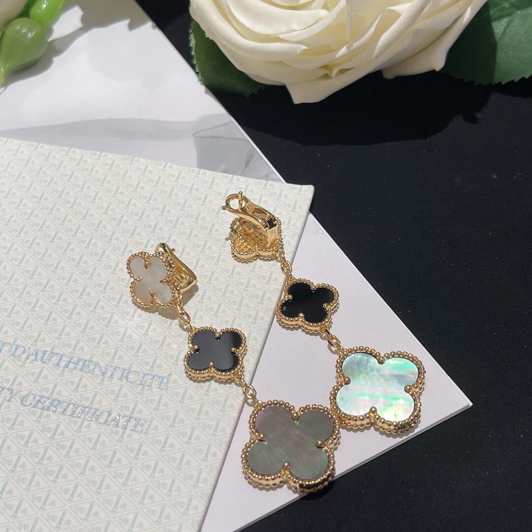 fe026 four leaf clover butterfly gemstone earrings free shipping µĸ±±¾