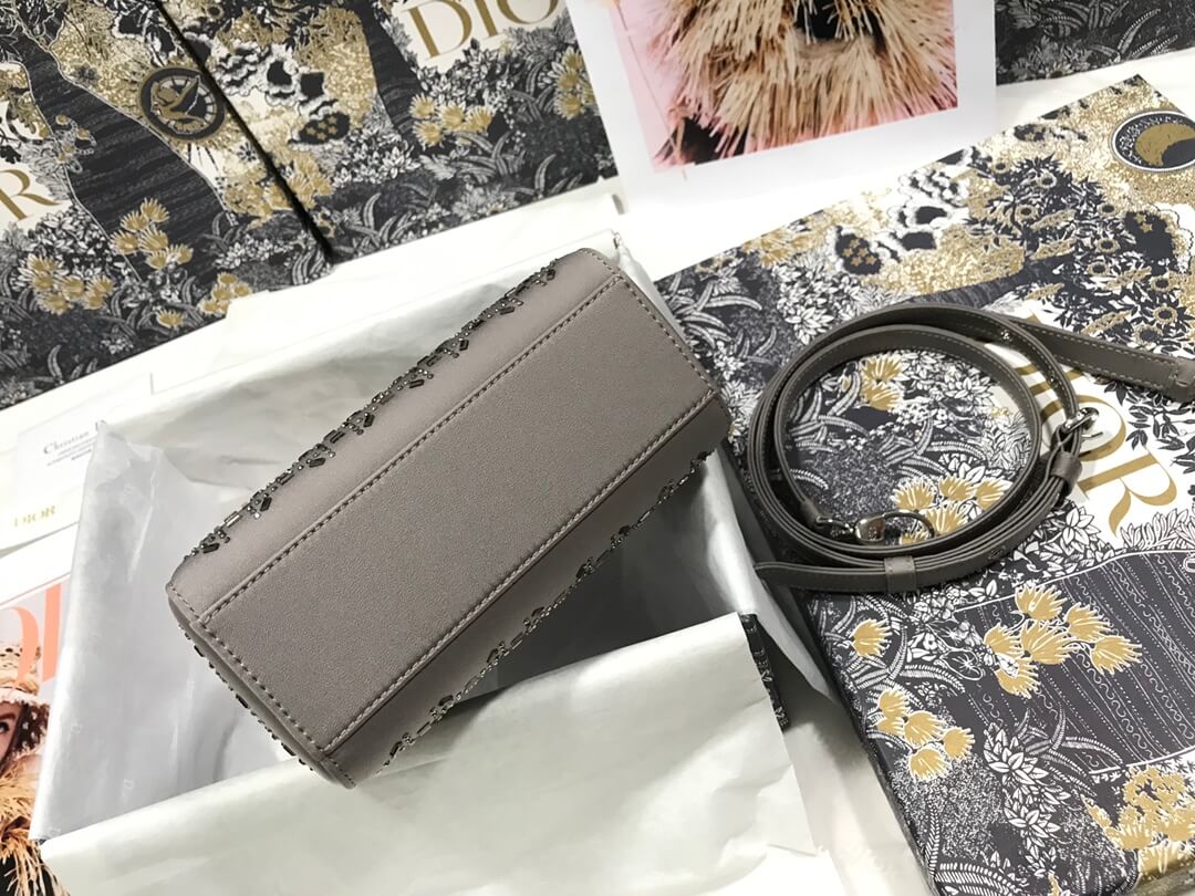 44532 lady d lite handbag shoulder bag cross body bags mini 17cm 24cm leopard print black white 3