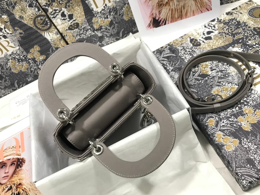 44532 lady d lite handbag shoulder bag cross body bags mini 17cm 24cm leopard print black white 3