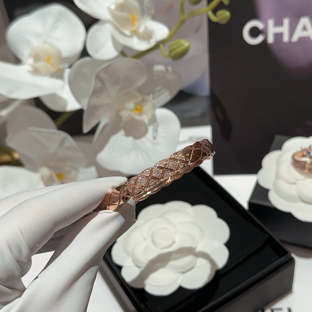 chanel high end jewelry series diamond bracelet with diamonds and checkers high end light luxury comet diamond ring szc4