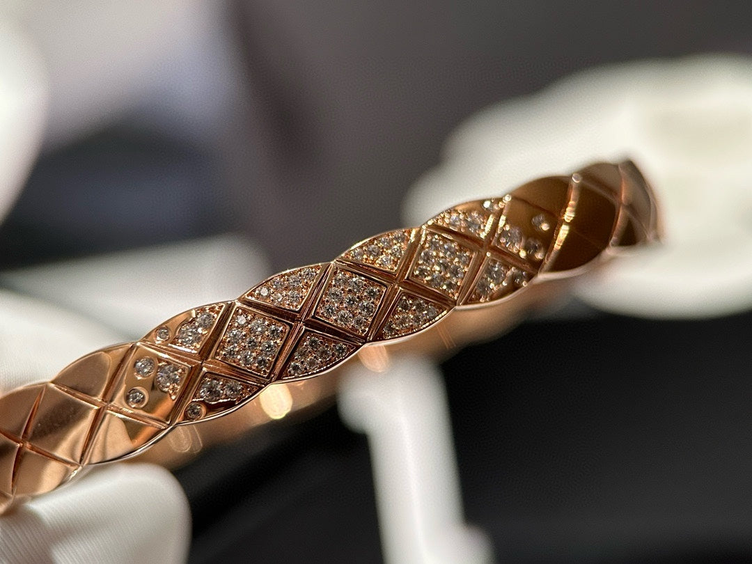 chanel high end jewelry series diamond bracelet with diamonds and checkers high end light luxury comet diamond ring szc4