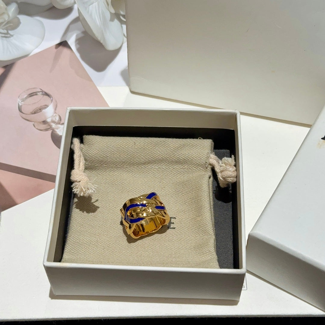 loewe new fashion versatile exquisite high grade ring earrings ehc39