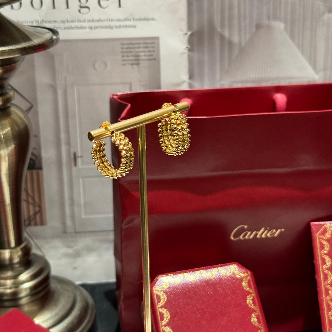 elegant and sophisticated sharp cone light gold earrings ehre040c41