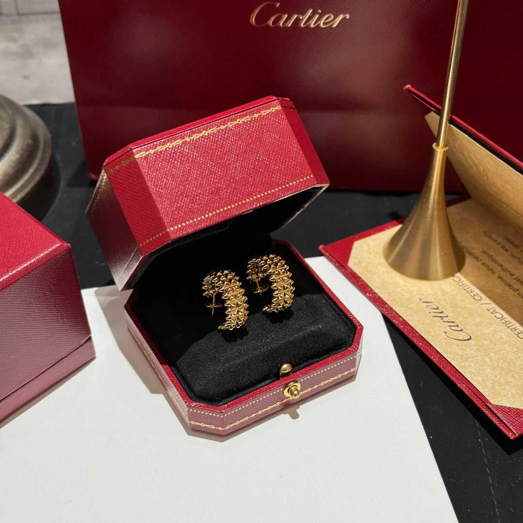 elegant and sophisticated sharp cone light gold earrings ehre040c41