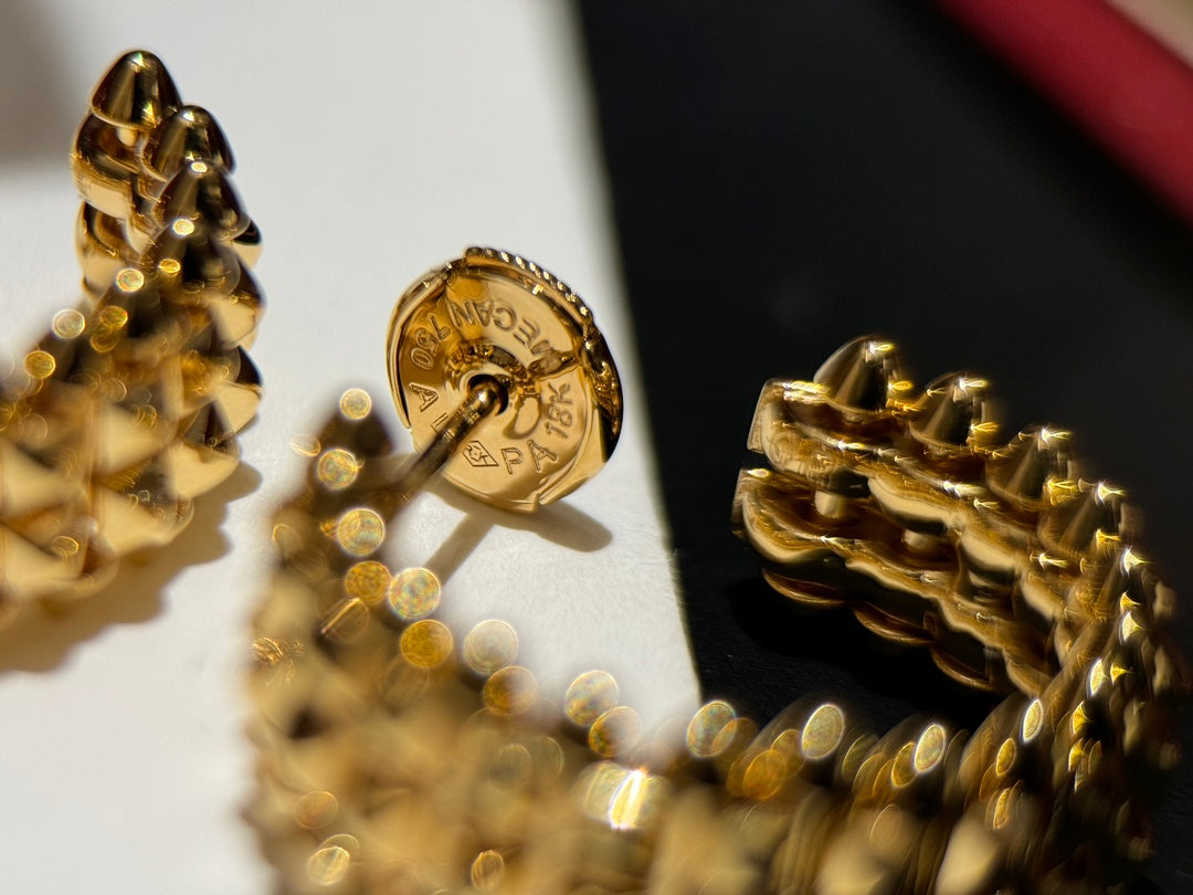 elegant and sophisticated sharp cone light gold earrings ehre040c41