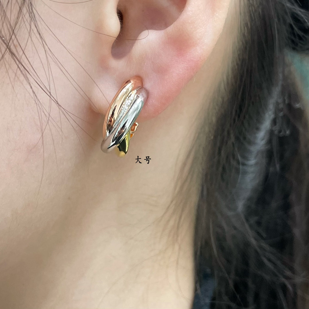 classic european and american diamond free earrings trendy cross round earrings eh13168a56