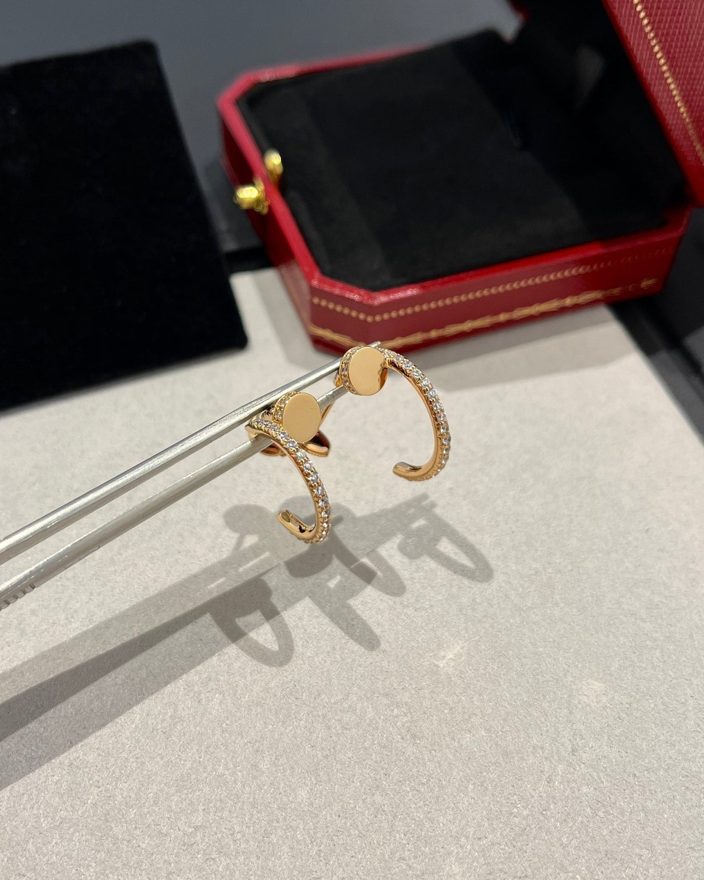 light luxury full diamond rose gold inlaid diamond nail earrings eh13168a51