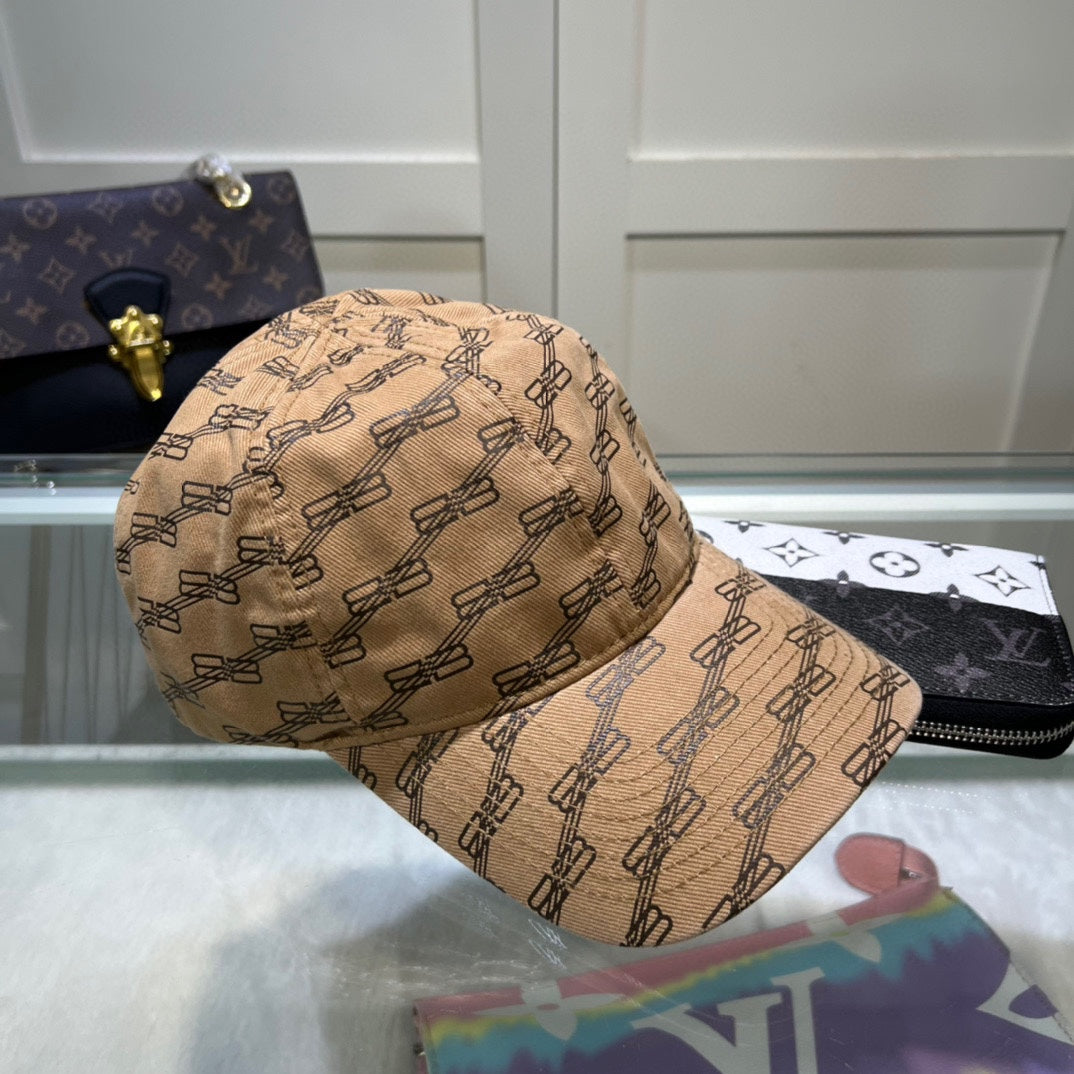 balenciaga summer simple versatile duck tongue hat high end brown baseball hat mza48