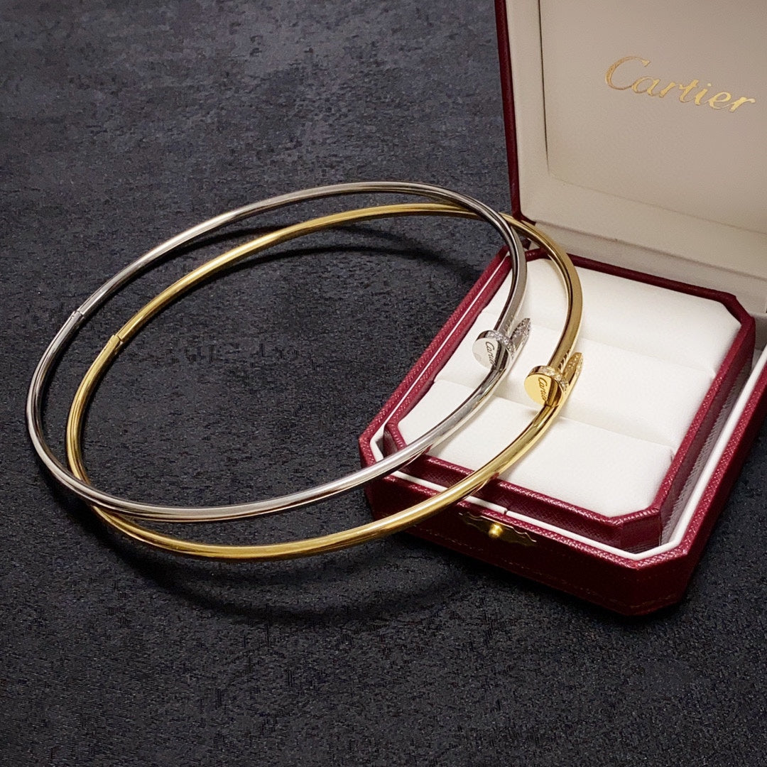 Cartier New Personalized Fashion Rose Gold Nail Set Diamond Collar Necklace XLA101