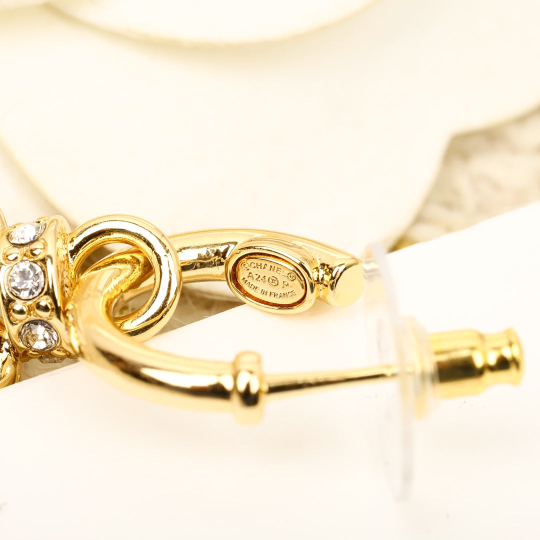 24 spring summer latest love double c retro advanced earring earrings earstuds eha78