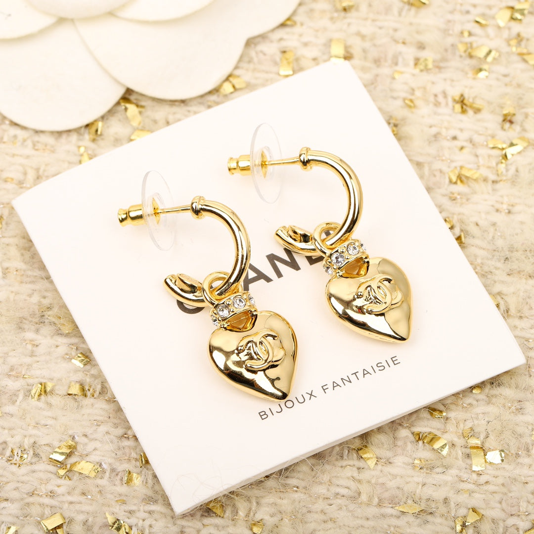 24 spring summer latest love double c retro advanced earring earrings earstuds eha78