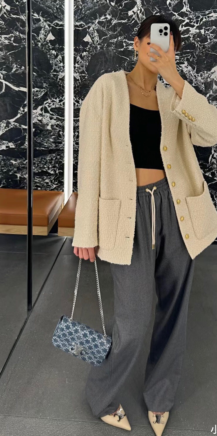 new love fashionable personality peach heart double layered unique earrings ins eha68