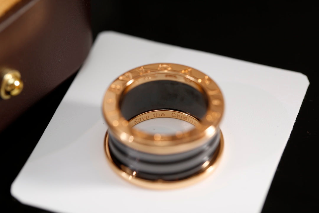 baojia high end light luxury black ceramic ring fashionable and personalized jza20