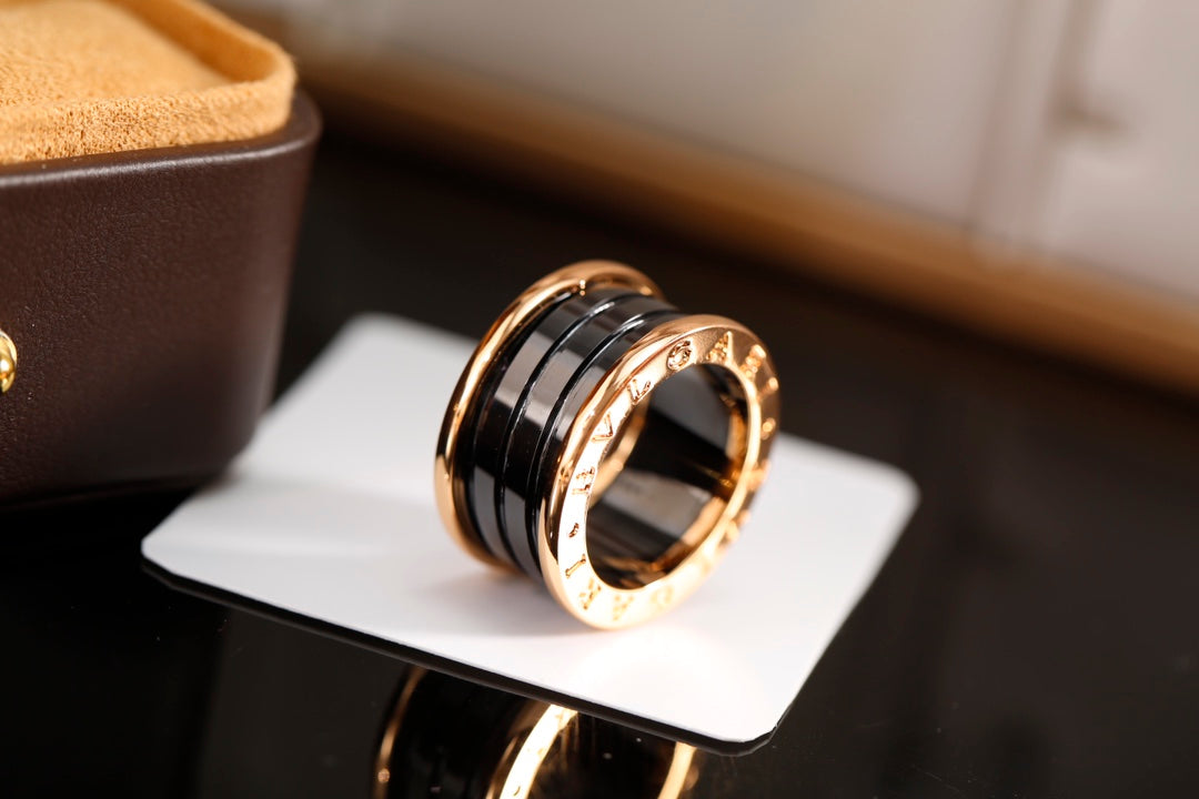 baojia high end light luxury black ceramic ring fashionable and personalized jza20