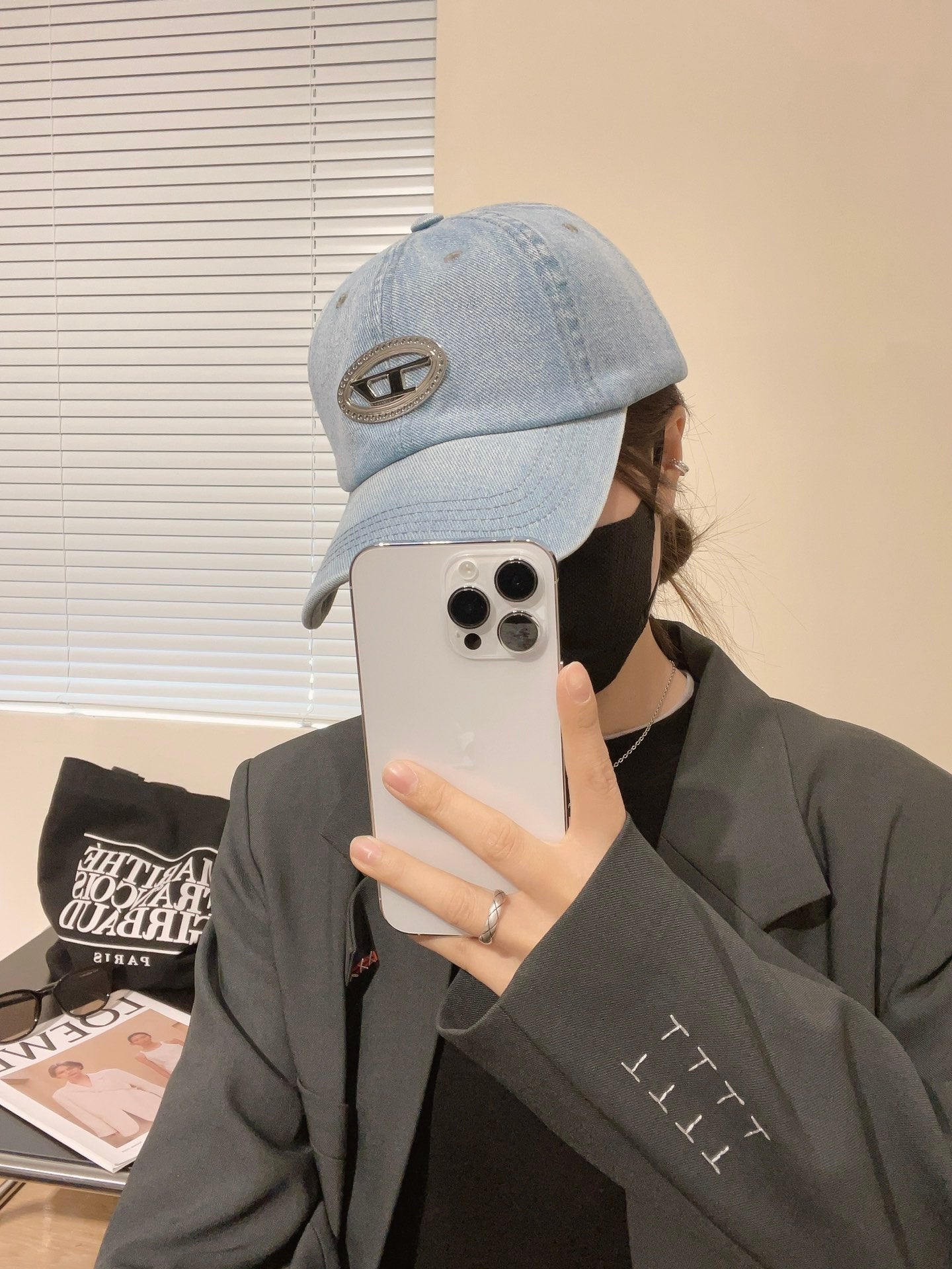 duck tongue hat hot selling water washed denim breathable baseball hat maz43