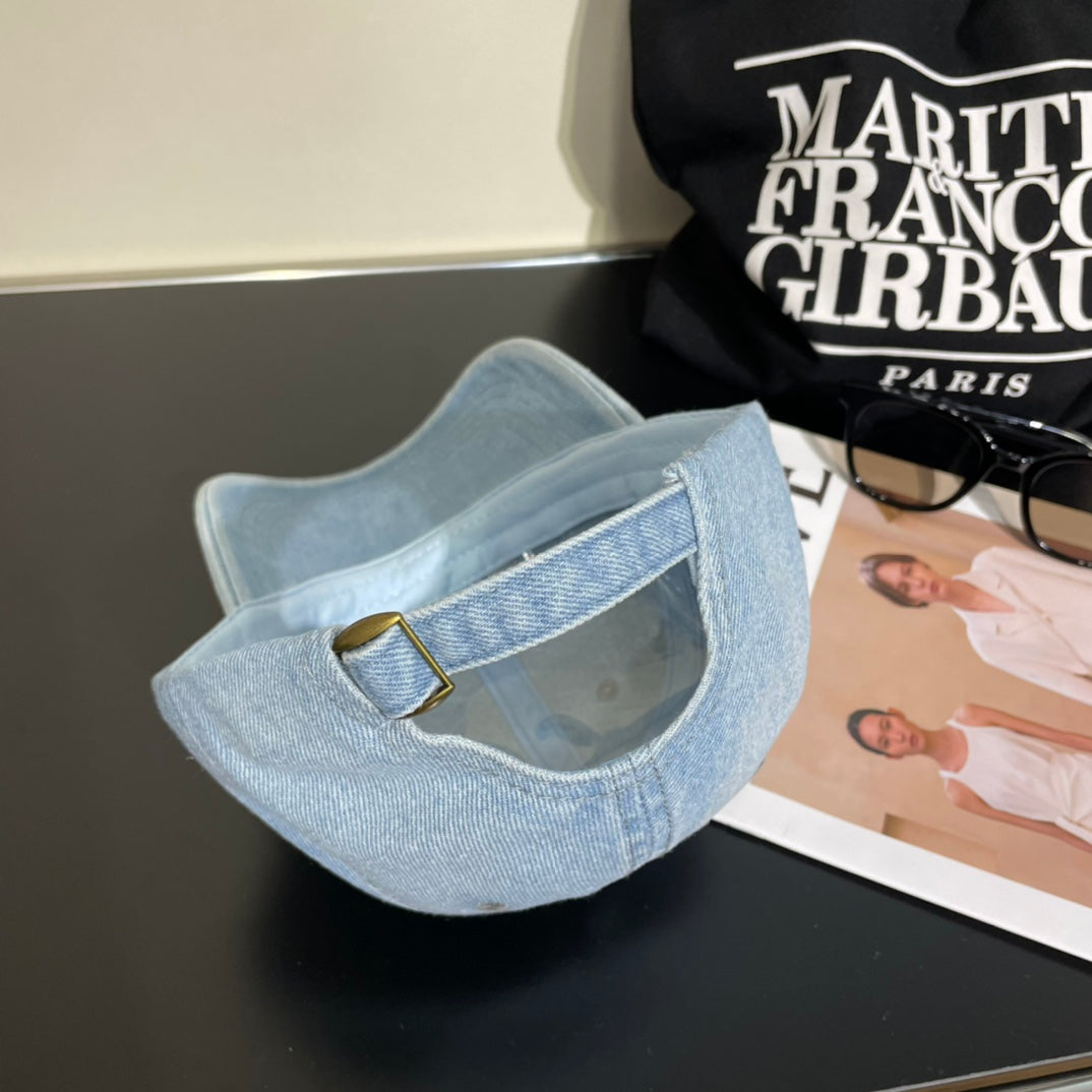 duck tongue hat hot selling water washed denim breathable baseball hat maz43