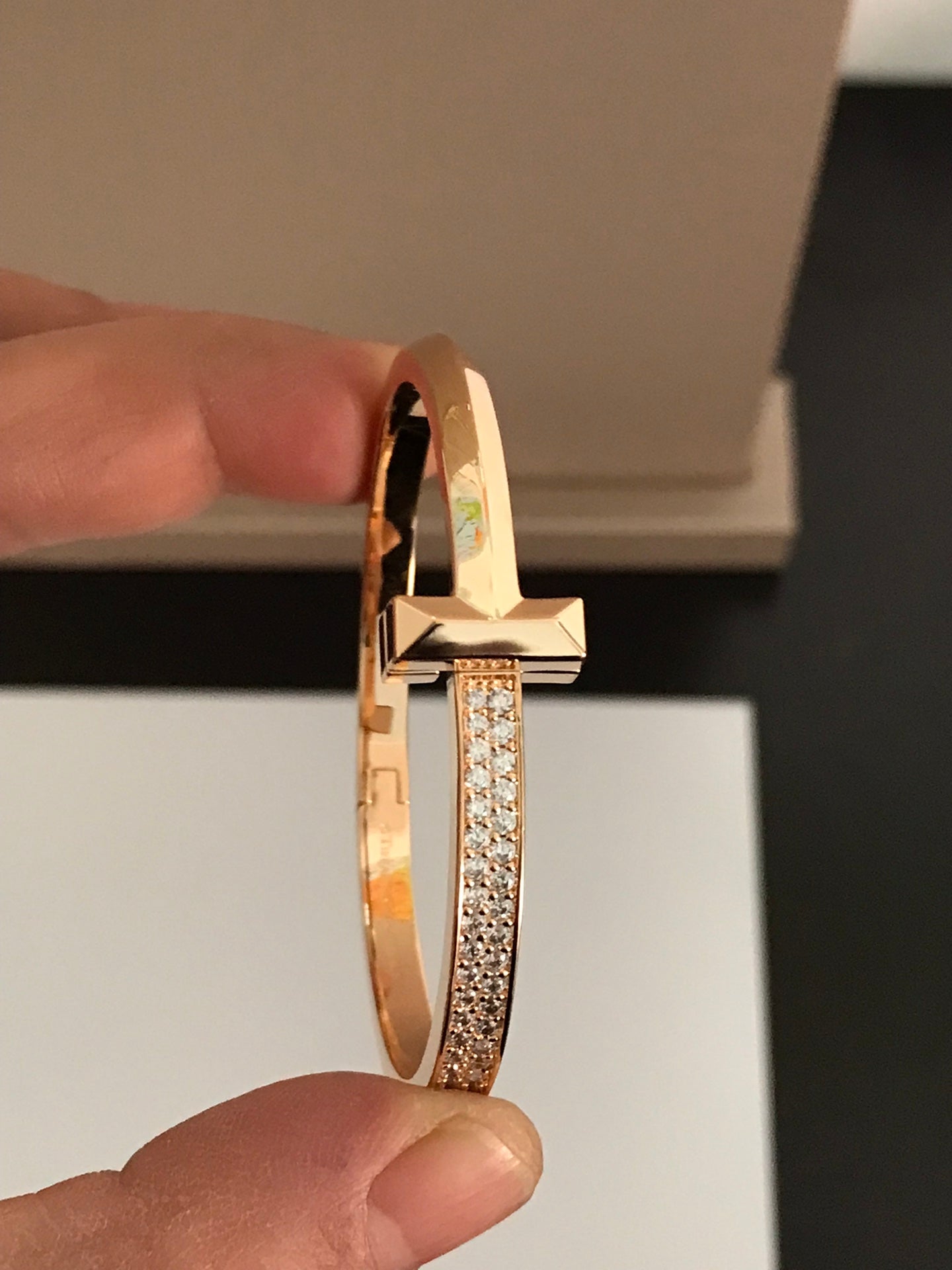 Premium Couple T-Cross Rose Gold Bracelet SLA38