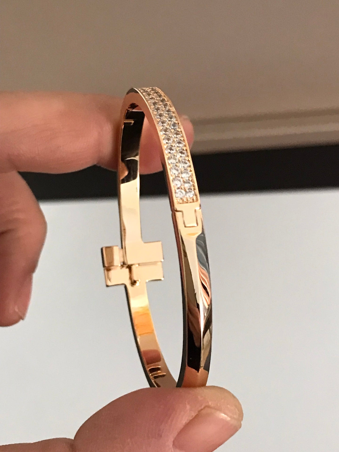 Premium Couple T-Cross Rose Gold Bracelet SLA38