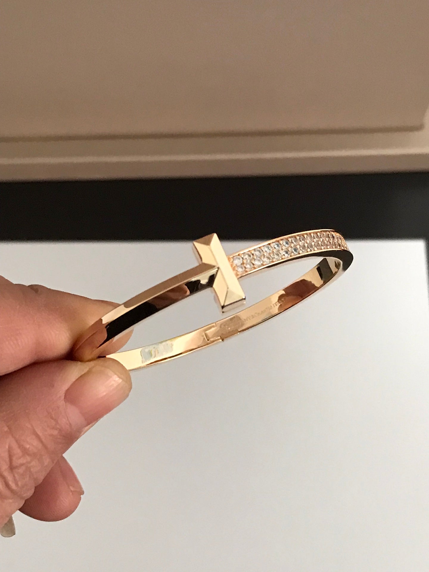 Premium Couple T-Cross Rose Gold Bracelet SLA38